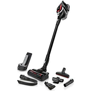 Bosch Unlimited Serie | 8 ProPower - Scopa Elettrica Ricaricabile, Aspirapolvere Multisuperficie senza Fili e senza Sacco con Batteria Intercambiabile Bosch Power For ALL e Caricabatterie, Nero
