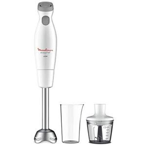 Moulinex DD4521 Easychef - Frullatore ad immersione 2 in 1 con bicchiere da 800 ml e accessorio tritatutto da 500 ml, 2 velocità, facile da pulire, potenza 450 W