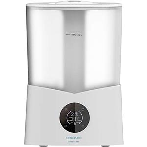 Cecotec Umidificatore BreezeCare 2600 Light Smart. Umidificatore d'acqua da 260 ml/h, serbatoio 3,2 litri, copertura fino a 40 m², 3 velocità, timer, display.