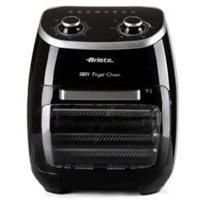 Ariete 4619 Airy Fryer Oven - Friggitrice ad Aria e Forno Elettrico con Girarrosto - Cestello Rotante - Essiccatore - 2000 Watt - 11 Litri - Nero