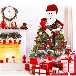 TANCUDER Babbo Natale Puntale Albero di Natale Topper Treetops Tradizionale Top Decorazioni per Casa Feste