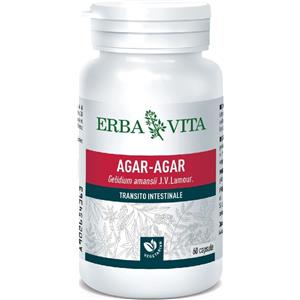 Erba Vita Agar Agar 60 Capsule 500 mg - Integratore per Benessere Digestivo e Regolarità Intestinale
