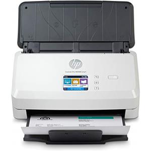 HP ScanJet PRO N4000 snw1 6FW08A, Scansione Fronte e Retro in Un Solo Passaggio, 40 ppm e 80 ipm, Wi-Fi, Wi-Fi Direct, Ethernet, Smart, Scan, Compatto, Piccolo e Sottile, Bianco