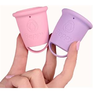 Beppy Coppetta Menstruale Combo Ocean: 2 Coppette Mestruali | Coppetta Menstruale Silicona Medicale (Rosa/Lilla)