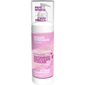 Biogenya Mousse Detergente Idratante 250ml - Trattamento Struccante Micellare 2in1 con Acido Ialuronico e Acqua di Rosa Damascena