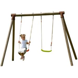 New Plast AL1343 - Altalena Doppia in Legno Iris