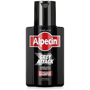 Alpecin Grey Attack Shampoo Colorante Uomo 1x200ml | Colore Capelli Grigi Naturale | Rinforzante Capelli Uomo | Shampoo per Uomini Contro la Caduta Ereditaria