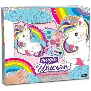Nice Group Magic Unicorn Make Up Trousse - Set di Trucchi per Bambini con Ombretti e Lucidalabbra, Adatto a Pelli Delicate