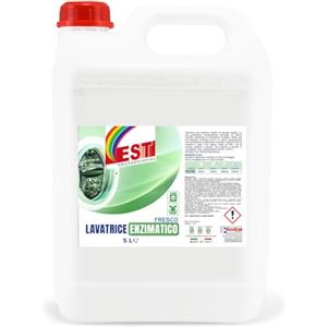 EST Detersivo Lavatrice Enzimatico Professionale 5L, 100 Lavaggi - Rimuove Macchie Ostinate da Tessuti Bianchi e Colorati, Cotone e Sintetici, Freschezza Duratura