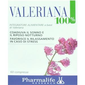 PHARMALIFE Valeriana 100% - Integratore Alimentare in Compresse per il Rilassamento - 60 Compresse