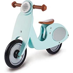 Pinolino Balance Bike Vespa Wanda, bilanciere in Legno, Pneumatici sgonfiabili, Sella Regolabile 3 Volte in Altezza, per Bambini dai 3 ai 5 Anni, Menta