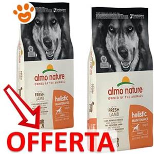 Almo Nature Dog Holistic Adult Large Agnello - Offerta [PREZZO A CONFEZIONE] Quantità Minima 2, Sacco Da 12 Kg