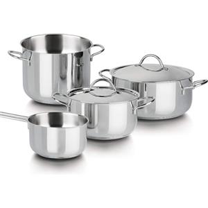 BARAZZONI Cuocimania Batteria di pentole da 6 pezzi in acciaio inox 18/10 induzione