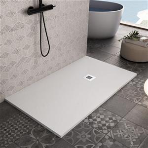 Olimpo Docce Piatto doccia bianco in marmoresina con griglia inox e piletta gratis - star plus