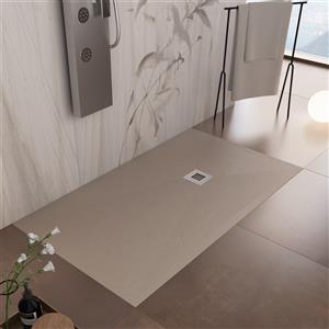 Olimpo Docce Piatto doccia in marmoresina tortora piletta gratis - star plus