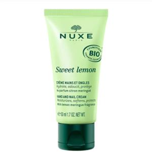 Nuxe Sweet Lemon Crema Mani 50ml - Crema Idratante e Ammorbidente Bio e Vegan con Fragranza di Meringa al Limone