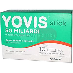 YOVIS STICK - Integratore di Fermenti Lattici Vivi da 50 Miliardi - 10 BUSTINE