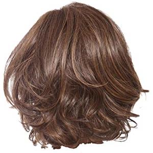 Corlidea Parrucca da donna, parrucca corta ondulata lunga ondulata parrucca anteriore in pizzo capelli umani, parrucca da donna capelli umani sintetici naturali ricci resistenti al calore parrucca per uso