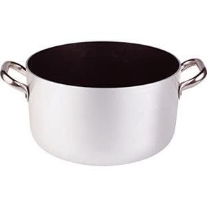 Pentole Agnelli Casseruola Alta in Alluminio Antiaderente 45 cm con 2 Manici in Acciaio