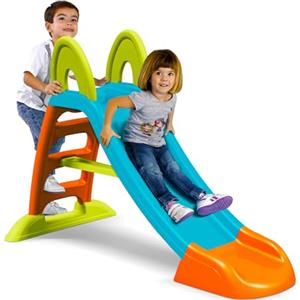 FEBER Scivolo Slide Plus con Acqua, Scivolo da Giardino, con Foro per il tubo dell'acqua, Scalette Antiscivolo, Multicolore, Resistente e Facile da Montare, per Bambini da 2 a 7 Anni