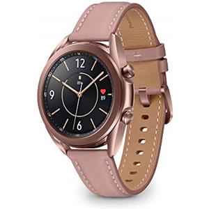 Samsung Galaxy Watch3 Smartwatch Bluetooth, cassa 41mm acciaio, cinturino pelle, Saturimetro, Rilevamento cadute, Monitoraggio sport, 48,2g, Batteria 247 mAh, IP68, Mystic Bronze [Versione Italiana]