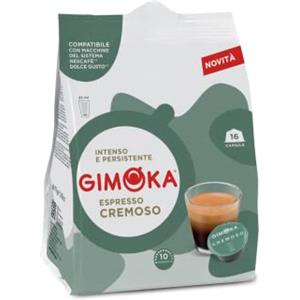 Gimoka - 64 Capsule Compatibili con Macchinetta Caffè Nescafé®* Dolce Gusto®* - Gusto Cremoso - Intensità 10 - 4 Confezioni da 16 Capsule - Made in Italy