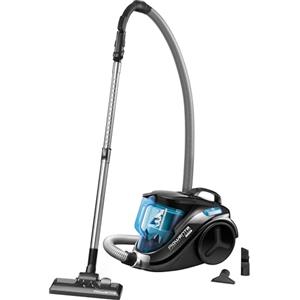 Rowenta RO3731 Compact Power Cyclonic Classic+, Aspirapolvere a Traino senza Sacco, Tecnologia Ciclonica, Capacità 1.5 L, Blu/Nero 49x29x34cm, 750W