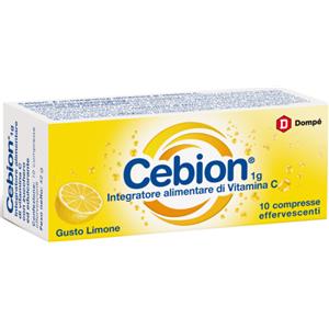 Cebion Integratore Alimentare di Vitamina C Effervescente Gusto Limone - 10 Compresse