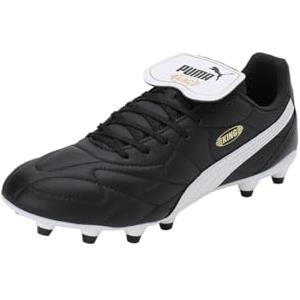 PUMA Unisex King Top Fg/Ag Scarpe da calcio, Puma Black Puma White Puma Gold, 39 EU