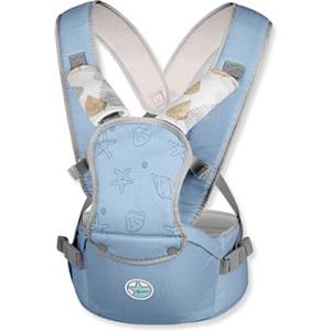 SONARIN Ergonomico Multifunzionale Hipseat Marsupio,Marsupio Neonati con Sedile Portantina Porta Bambino Fascia Porta Bebè Confortevole per Neonati Bambini 3-36 Mesi(Blu)