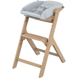 Maxi-Cosi Nesta Set Completo Seggiolone Pappa Bimbo 3.5-99 anni + Kit Neonato per un uso dalla nascita, Seggiolone reclinabile e regolabile, Riduttore Imbottito Neonato, 0-99 anni, Beyond Sky Grey