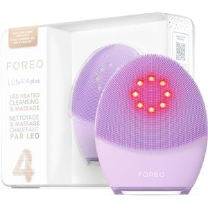 FOREO LUNA 4 plus, spazzola per pulizia viso, NIR + LED rosso, Detersione profonda anti punti neri e massaggio viso, Massaggiatore viso antirughe con microcorrente, Pelle Sensibile