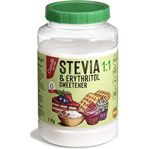 Castello since 1907 Dolcificante Stevia + Eritritolo 1:1 | 1g = 1g zucchero | Sostituto dello Zucchero 100% Naturale - 0 calorie - 0 Indice Glicemico - Keto e Paleo - 0 Carboidrati - No OGM - Castello since 1907-1 kg