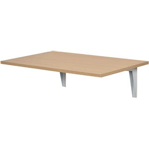 HOMCOM Tavolino a Muro Pieghevole Salvaspazio in MDF e Telaio in Metallo, per Studio Cucina Salotto, Color Legno, 60x40x20cm|Aosom