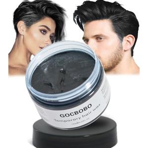 GOCBOBO Cera Colorata Temporanea per Capelli Lavabile Nero - Tinta per Uomo e Donna - DIY per Festa, Cosplay, Halloween - 4,23 Oz