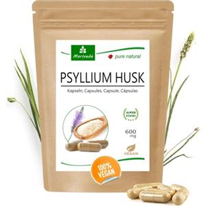 MoriVeda Capsule di psyllium husk 100% polvere di psyllium husk - digestione intestinale detox - vegano e senza glutine - 120 capsule da MoriVeda