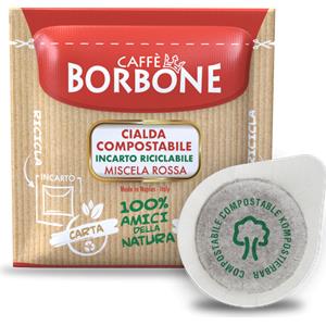 Businesscaffe.it Miscela ROSSA - Cialde Filtro carta ESE 44 mm - Compostabile - Caffè Borbone