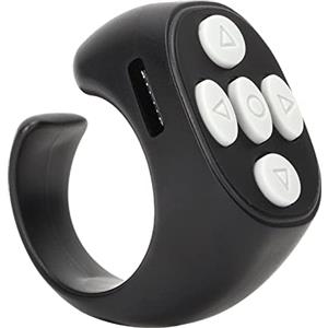 AMONIDA Telefono Bluetooth Ring Remote Control, Bluetooth 5.3 Basso Consumo Energetico Supporto Remoto Smart Finger APP di Lunga Durata per la Lettura per Selfie