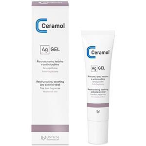 Ceramol Ag Gel 30ml - Gel Ristrutturante, Lenitivo e Antimicrobico per Pelle Sensibile