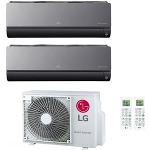LG CLIMATIZZATORE CONDIZIONATORE LG DUAL SPLIT INVERTER serie ArtCool 9+12 con MU2R15 UL0 R-32 9000+12000 Wi-Fi integrato