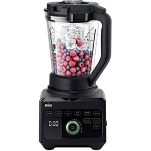 Braun Frullatore PowerBlend 9 JB9040BK, Frullatore Elettrico con Esclusiva Caraffa Triangolare, 10 Impostazioni di Velocità Manuali Più Pulse, Motore da 1600 W, Facile da Pulire, Nero