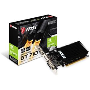 Msi GeForce GT710 2GD3H LP Scheda Grafica, 2 GB GDDR3, PCI Express 2.0, HDMI + DL-DVI-D, Nero