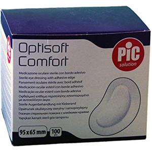 PIC Tampone Oculare Adesivo 100 Pezzi - Sterile, Morbido e Traspirante con Bordo Adesivo