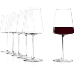 Stölzle Lausitz Calici Vino Rosso Power Set di 6, 520ml - Bicchieri di Qualità per Vini Corposi - Calici Moderni con Design Angolare per un Aroma Massimo - Resistenti e Lavabili in Lavastoviglie
