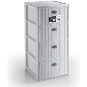 Stefanplast Cassettiera Elegance 4 cassetti, bianco