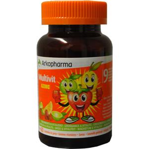 Arkofarm Arkovital Azinc - Integratore alimentare con 9 vitamine in caramelle gommose per bambini e adolescenti