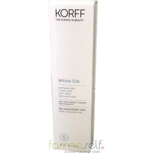 Korff White Silk Gel Localizzato Viso 15ml - Anti macchie e Anti età, Idratante per la pelle