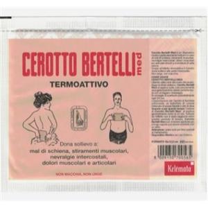 KELEMATA Bertelli Cerotto Med Grande 24 x 16 cm - Cerotto Termoattivo con Arnica per Mal di Schiena e Dolori Muscolari