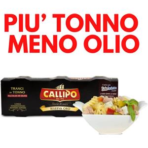 Giacinto Callipo conserve alimentari Spa Pesce - Tonno latta - Tranci di tonno Yellowfin - Riserva Oro - Callipo - 70gx3