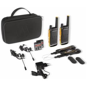 MOTOROLA Solutions - Lotto di 2 Walkie Talkie - TALKABOUT T82 EXTREME - PMR446 - Giallo/Nero - Lungo raggio - Indice IPX4 - Ambienti difficili